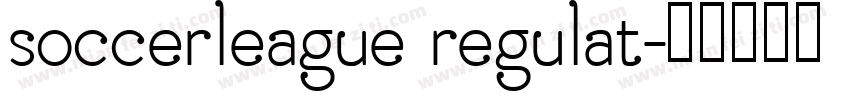 soccerleague regulat字体转换